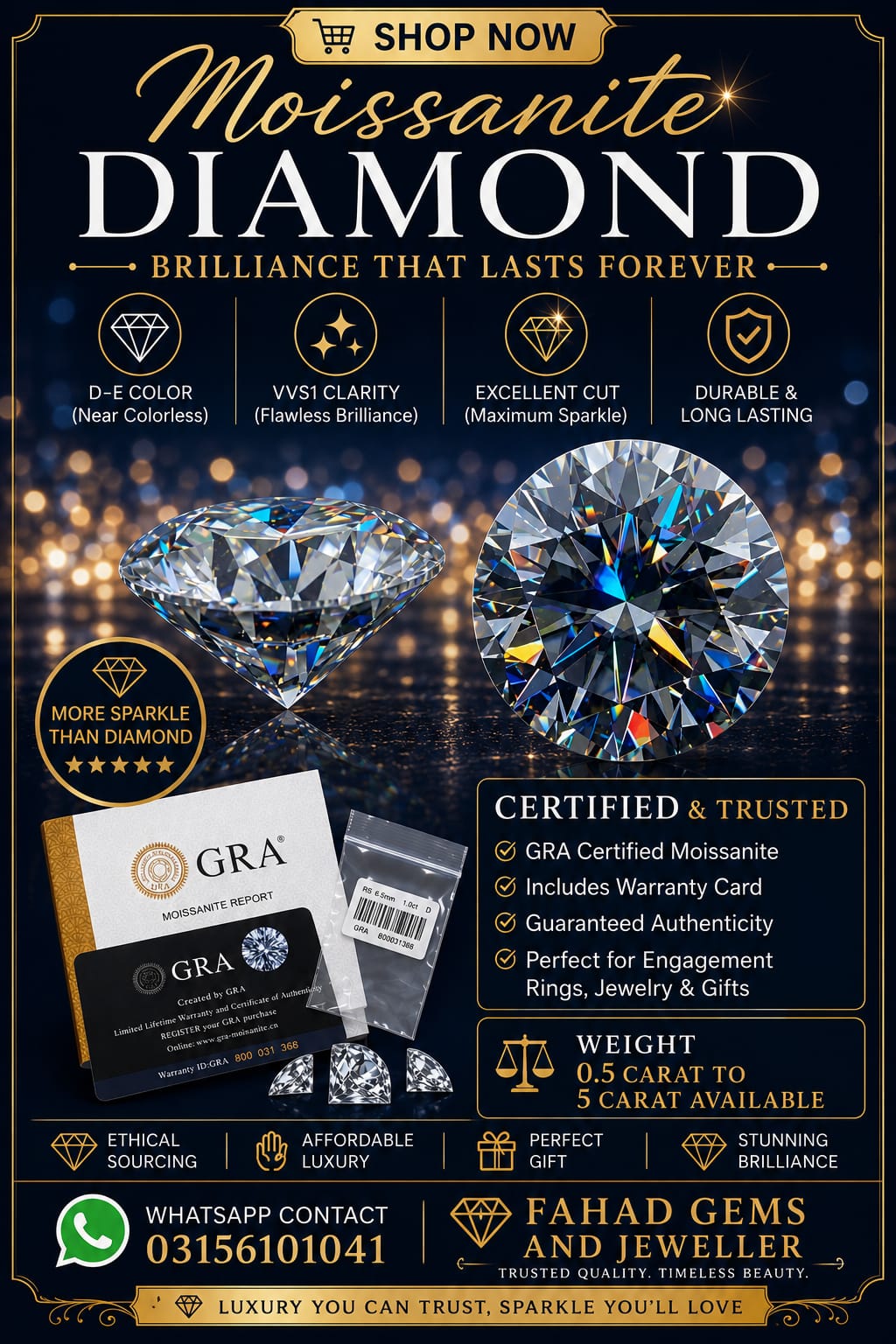Original Moissanite | Buy 1 Get 1 Free